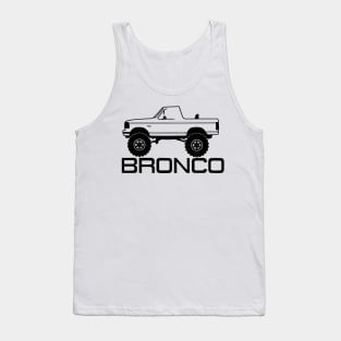 1992-1996 Bronco Side Topless Black Print Tank Top